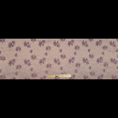 Pansy Purple and Gold Luxury Floral Metallic Brocade Folded