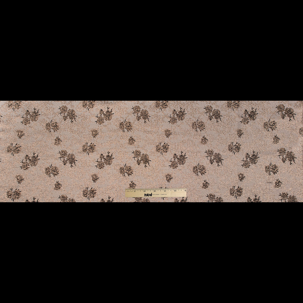 Black and Gold Luxury Floral Metallic Brocade Folded