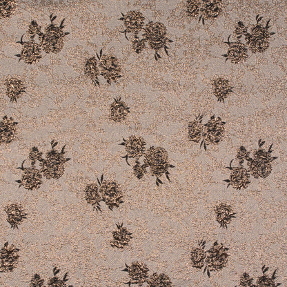 Black and Gold Luxury Floral Metallic Brocade