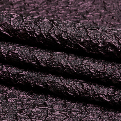 Floral Metallic Brocade - Purple and Black Folded