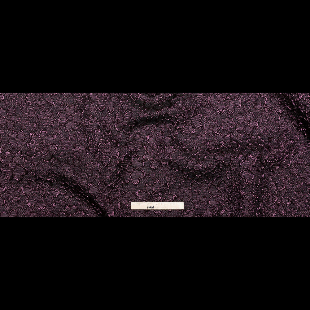 Floral Metallic Brocade - Purple and Black Full