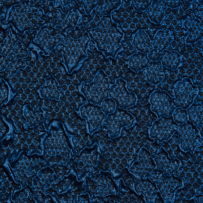 Royal Blue Luxury Floral Metallic Brocade - Full