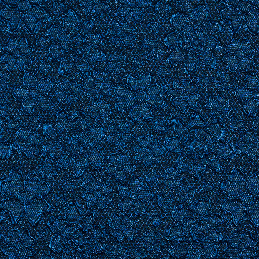 Royal Blue Luxury Floral Metallic Brocade