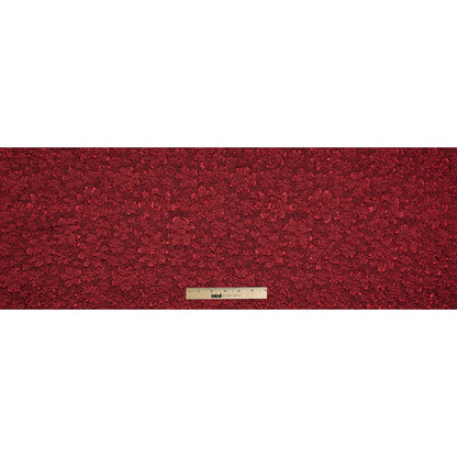 Red Luxury Floral Metallic Brocade - Folded