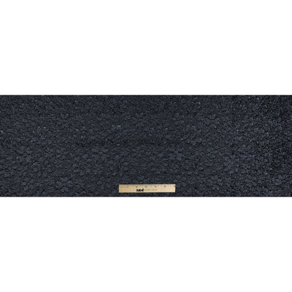 Midnight Blue Luxury Floral Metallic Brocade - Folded