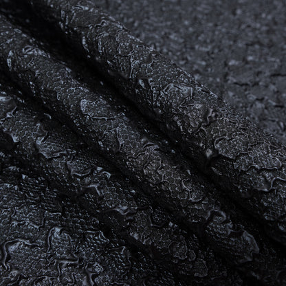 Midnight Blue Luxury Floral Metallic Brocade - Detail