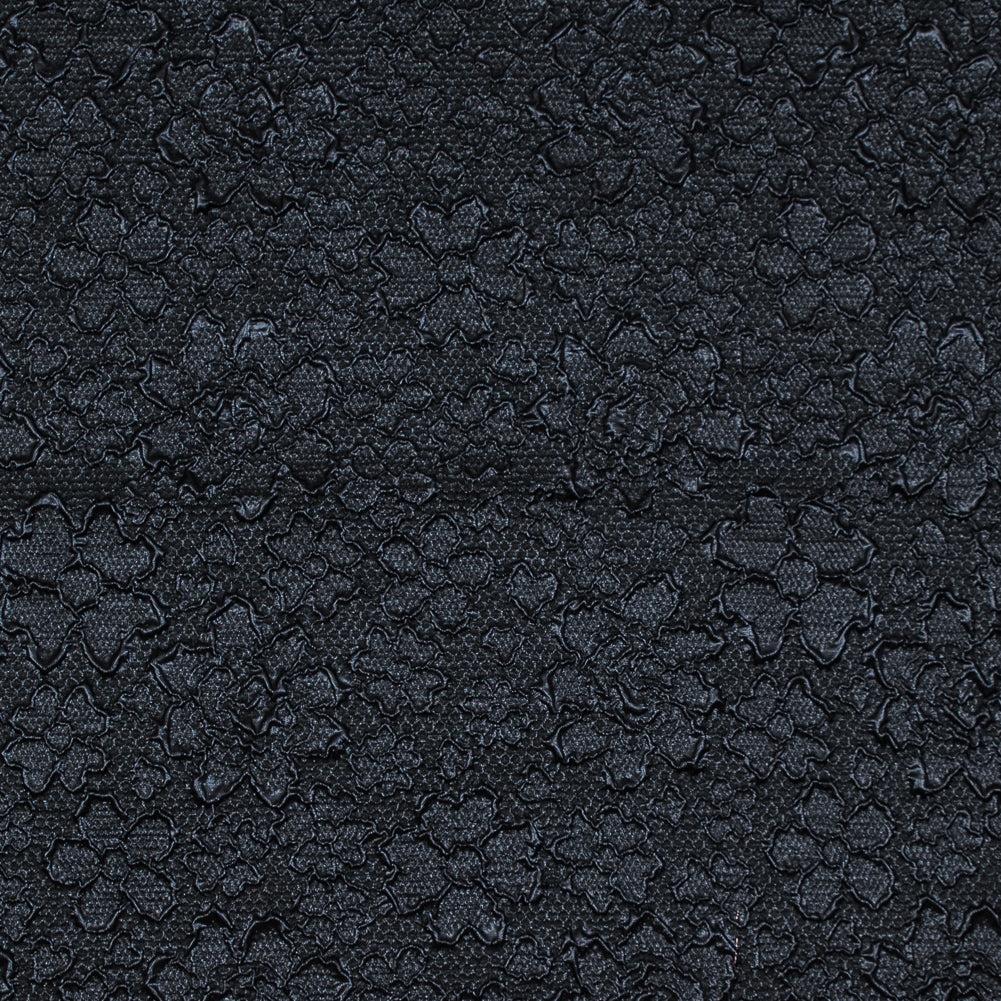 Midnight Blue Luxury Floral Metallic Brocade