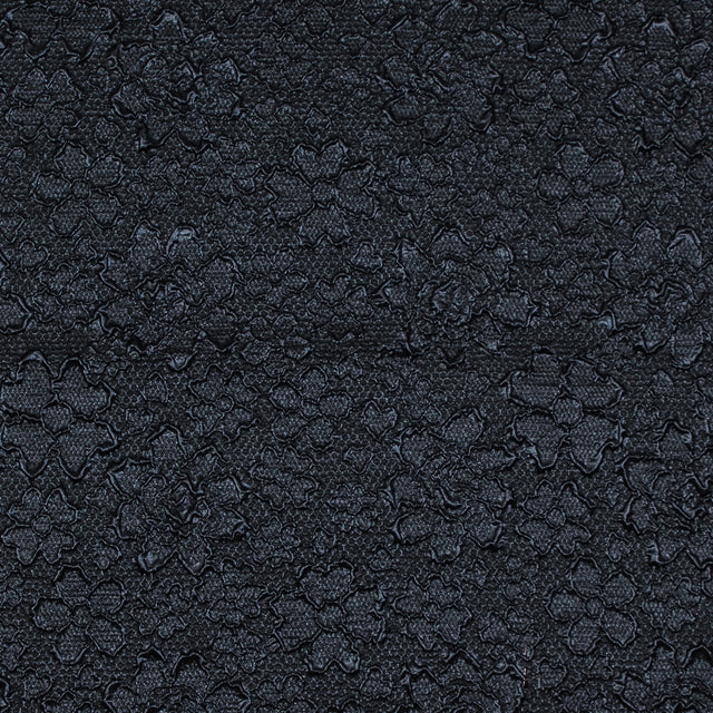 Midnight Blue Luxury Floral Metallic Brocade