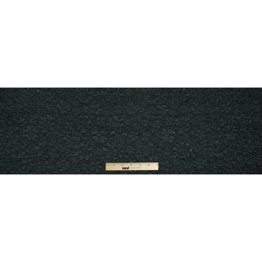 Forest Green Luxury Floral Metallic Brocade Folded