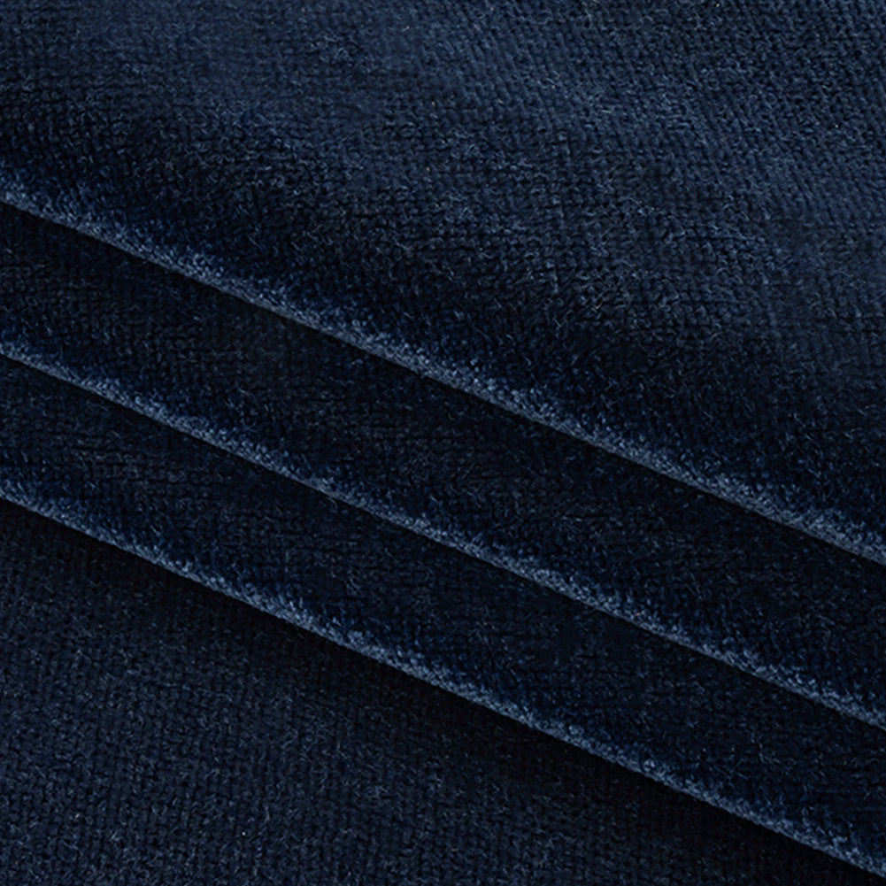 Indigo Classic Upholstery Velvet - Folded