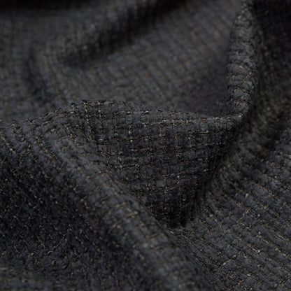Onyx Checkered Polyester Chenille - Detail