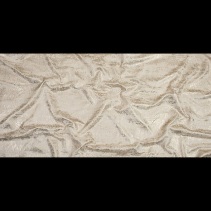Beige Polyester Chenille with Metallic Gold Foil - Full