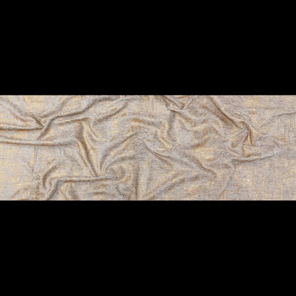 Beige Polyester Chenille with Metallic Gold Foil - Full