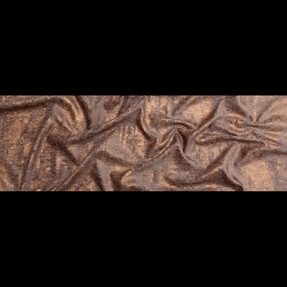 Brown Polyester Chenille with Metallic Bronze Foil - Full