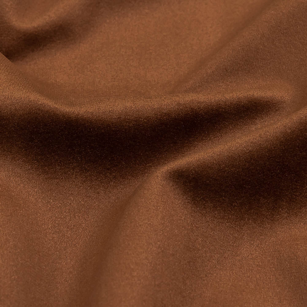 Umber Creamy Polyester Velvet Detail