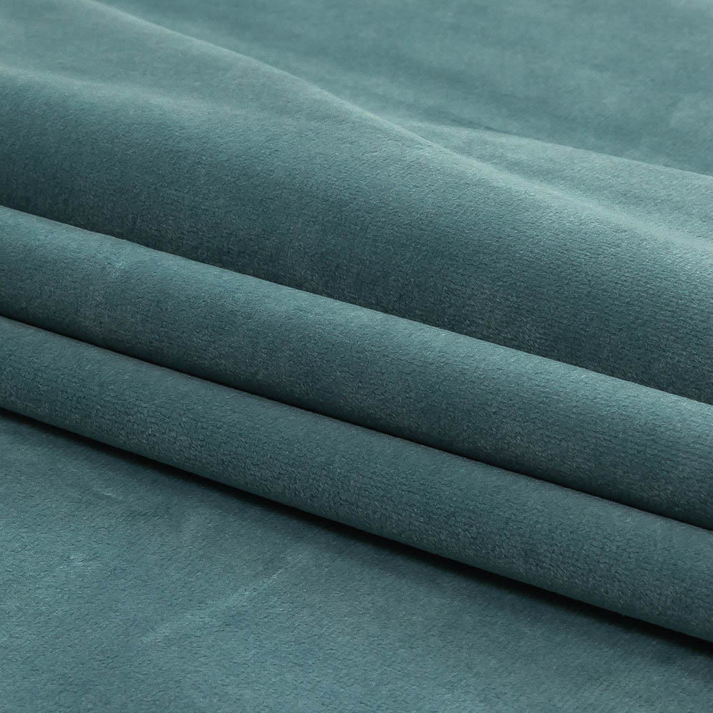 Marine Blue Creamy Polyester Velvet Folded
