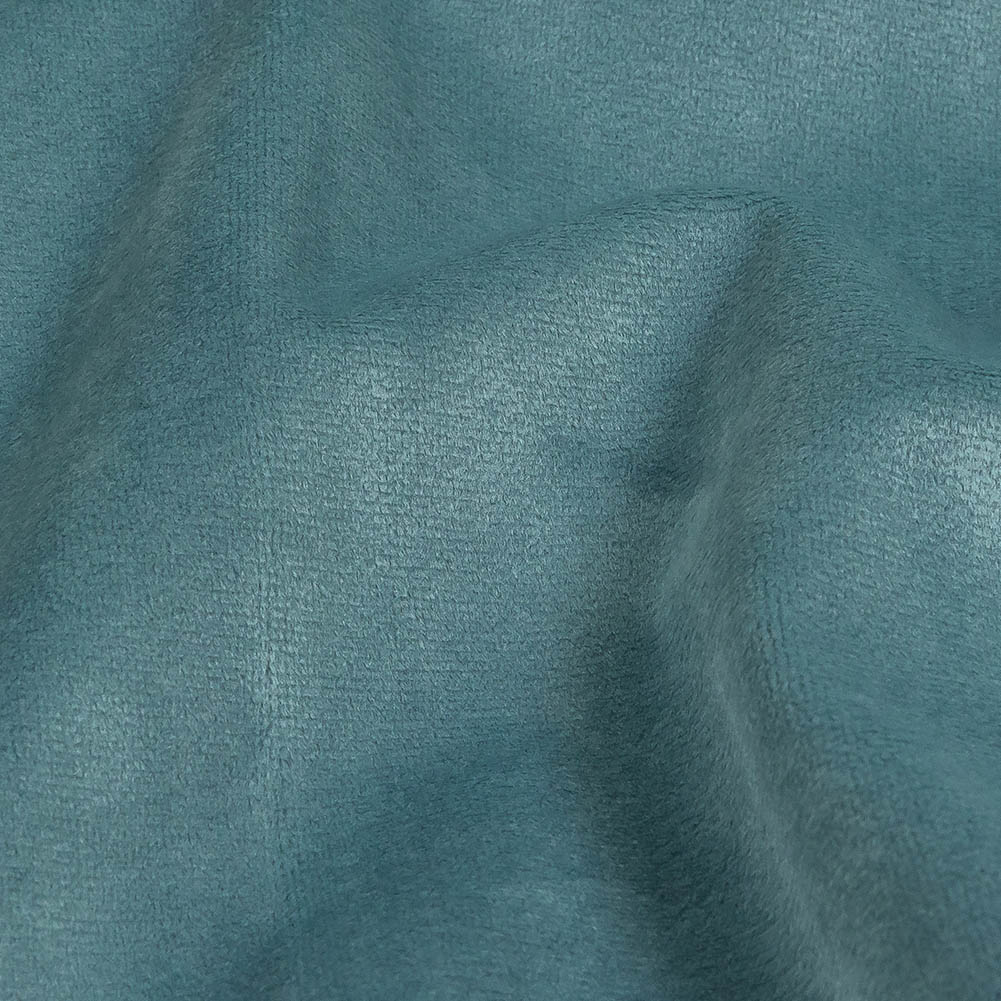 Marine Blue Creamy Polyester Velvet Detail
