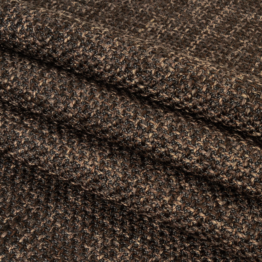 Chocolate Upholstery Tweed Folded