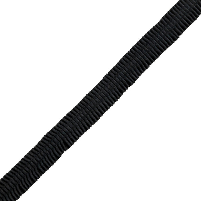 Italian Black Knife Pleated Trimming - 1