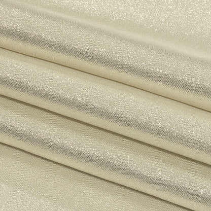 Glimmer White and Silver Metallic Polyester Lame - Full