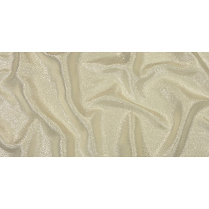 Glimmer White and Silver Metallic Polyester Lame - Drape