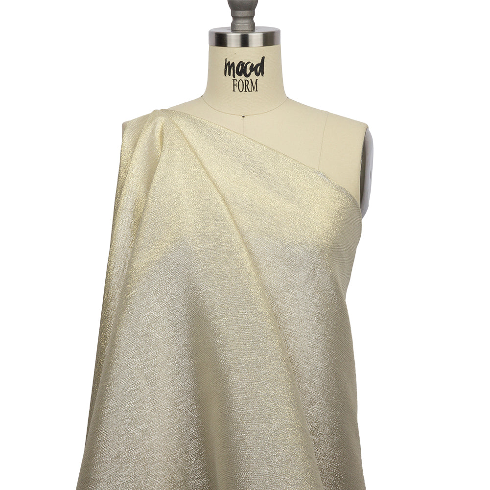 Metallic Polyester Lame - White and Gold - Glimmer Collection Drape