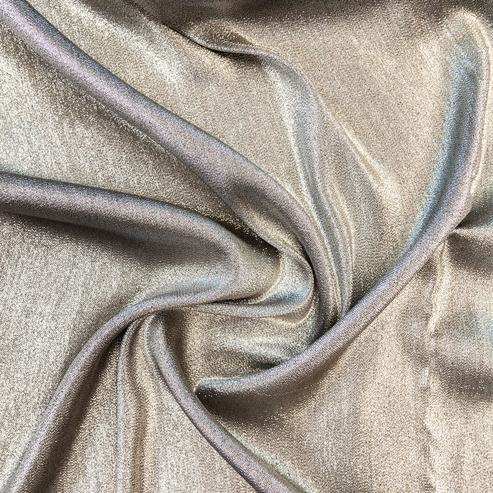Polyester Lame - Metallic Silver on Black - Ellery Collection