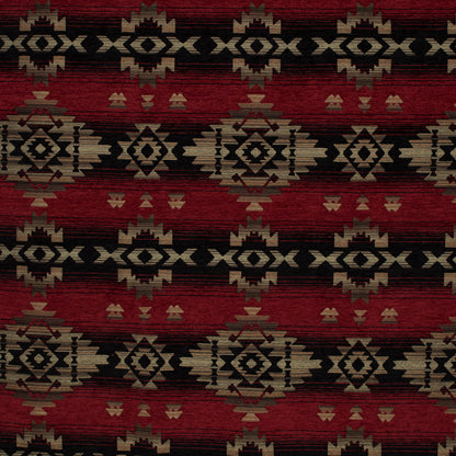 Navajo Fire Geometric Polyester Chenille