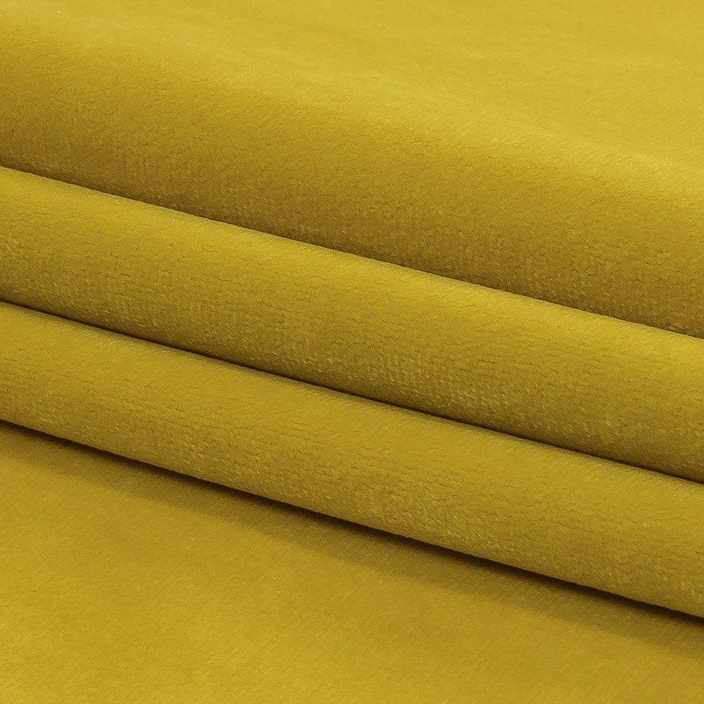 Golden Creamy Polyester Velvet - Folded