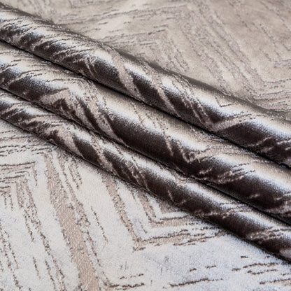 Silver Upholstery Velvet Burnout - Folded