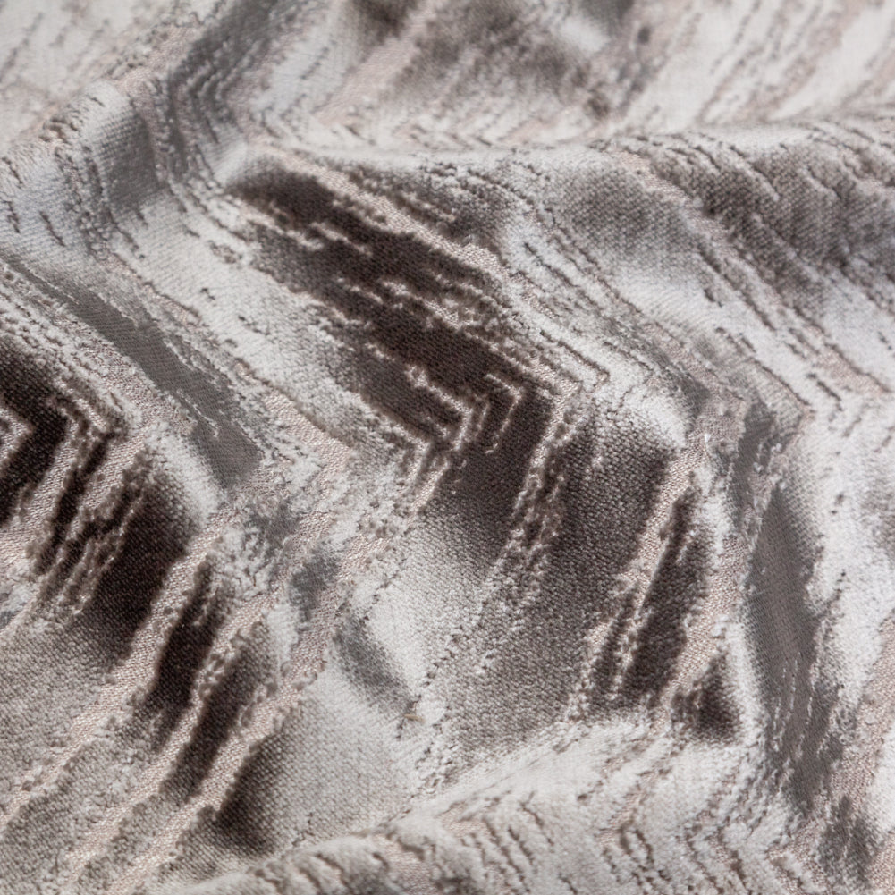 Silver Upholstery Velvet Burnout - Detail