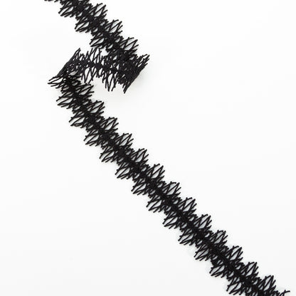 Italian Black Venise Lace Trim - 1.375