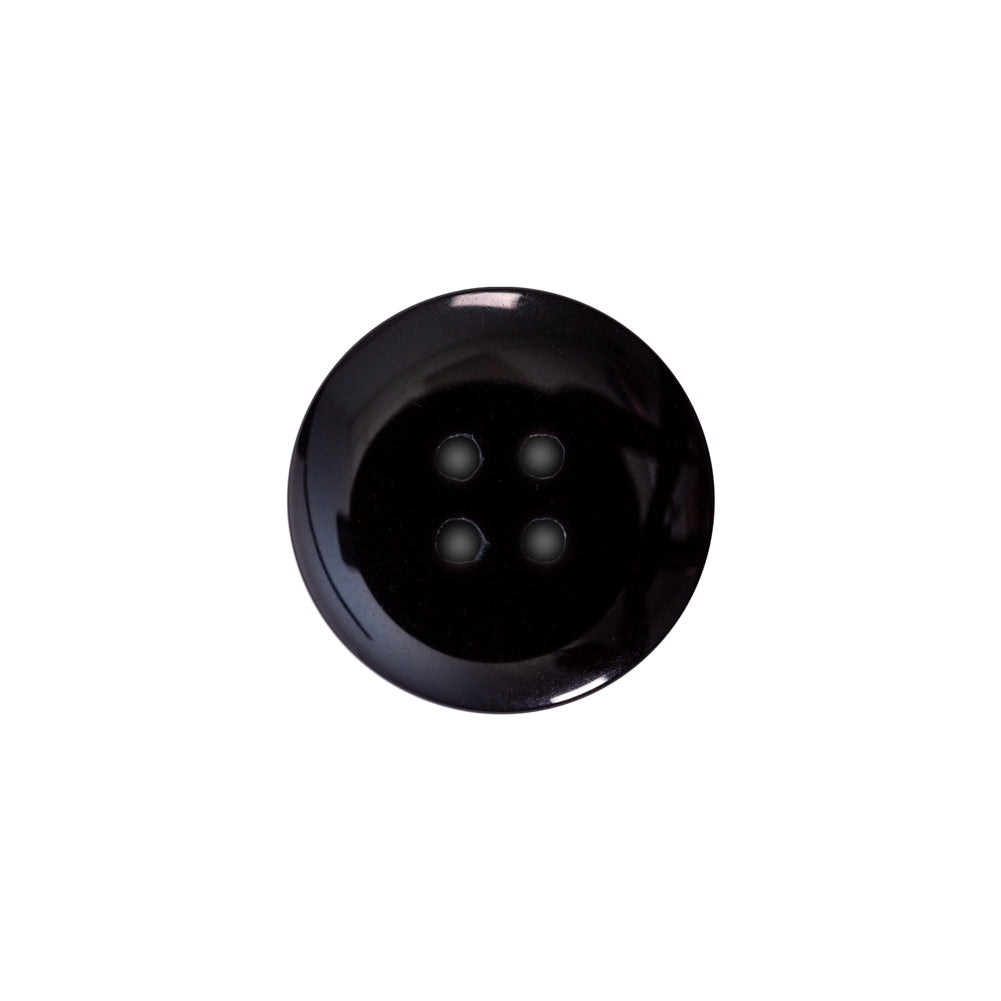 Italian Navy 4-Hole Velvet-Faced Plastic Button - 28L/18mm Detail