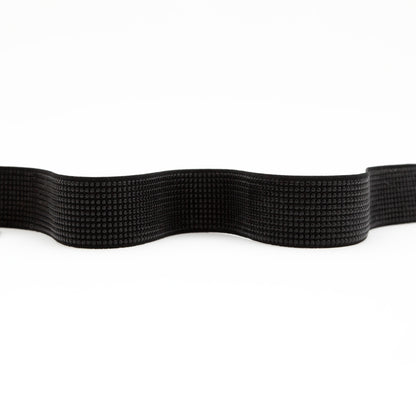 Italian Black Studded Elastic Trim - 1.625"