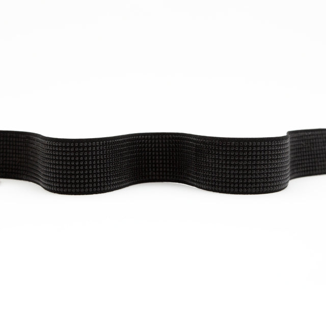 Italian Black Studded Elastic Trim - 1.625"