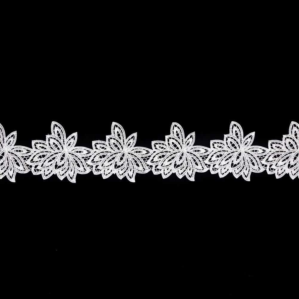 Fancy Ivory Floral Venise Lace Trim - 3.5