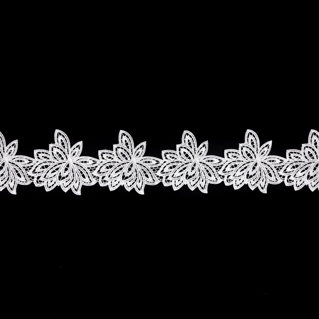 Fancy Ivory Floral Venise Lace Trim - 3.5