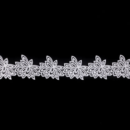 Fancy White Floral Venise Lace Trim - 3.5"