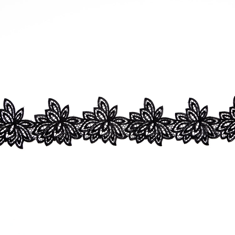 template--26688905969737__main-Fancy Black Floral Venise Lace Trim - 3.5
