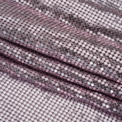 Aluminum Chainmail Fabric Panel, 3mm Tubular - Light Pink - Joan Collection