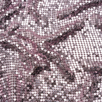 Aluminum Chainmail Fabric Panel, 3mm Tubular - Light Pink - Joan Collection