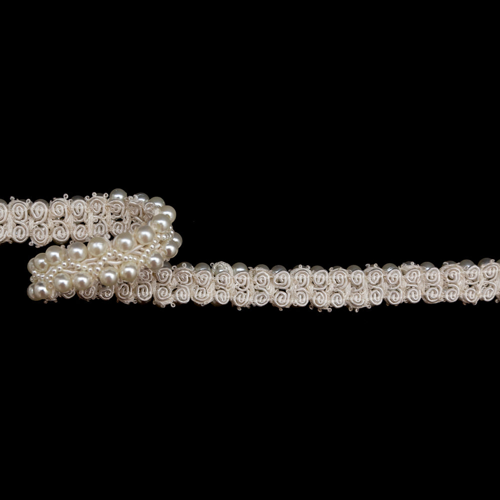 Ivory Pearl Braided Trim - 1