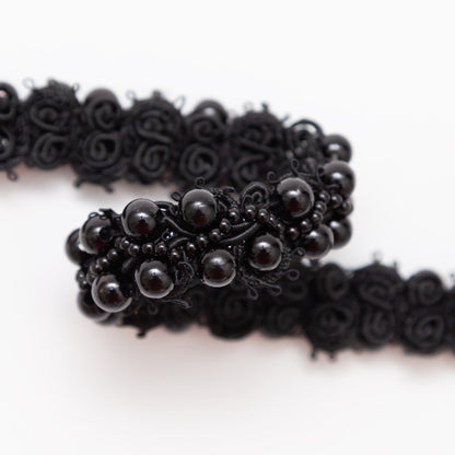 Black Pearl Braided Trim - 1 - Detail