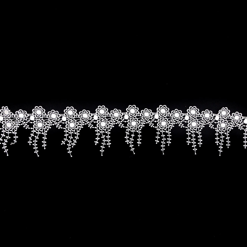 Fancy Ivory Floral Venise Lace Trim - 3.5