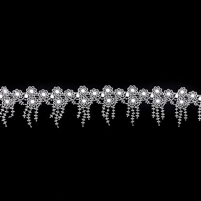 Fancy Ivory Floral Venise Lace Trim - 3.5