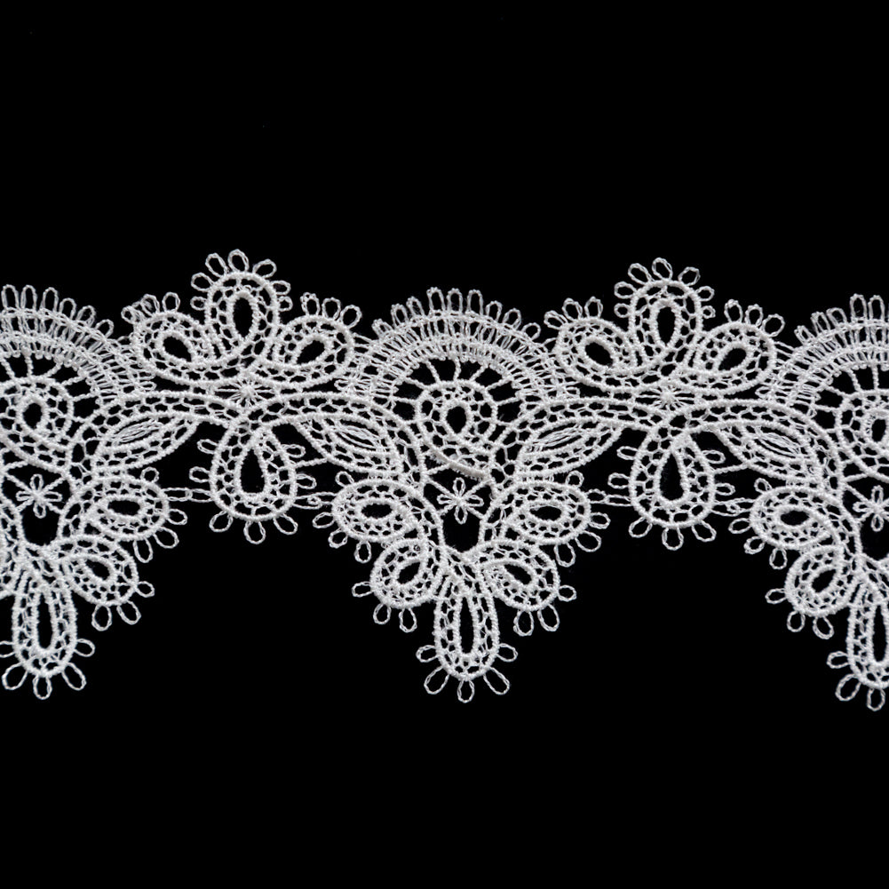 Fancy Ivory Venise Lace Trim - 2" Detail