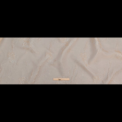 Luminous Soft Pink Abstract Luxury Double-Layer Organza Brocade Folded