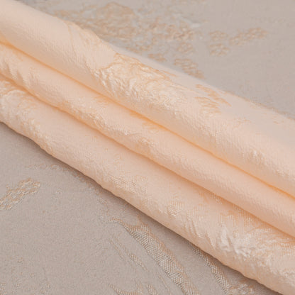 Luminous Soft Pink Abstract Luxury Double-Layer Organza Brocade Detail