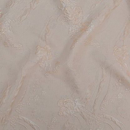 Luminous Soft Pink Abstract Luxury Double-Layer Organza Brocade