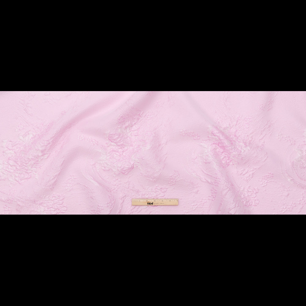 Luminous Pink Lavender Abstract Luxury Double-Layer Organza Brocade - Folded